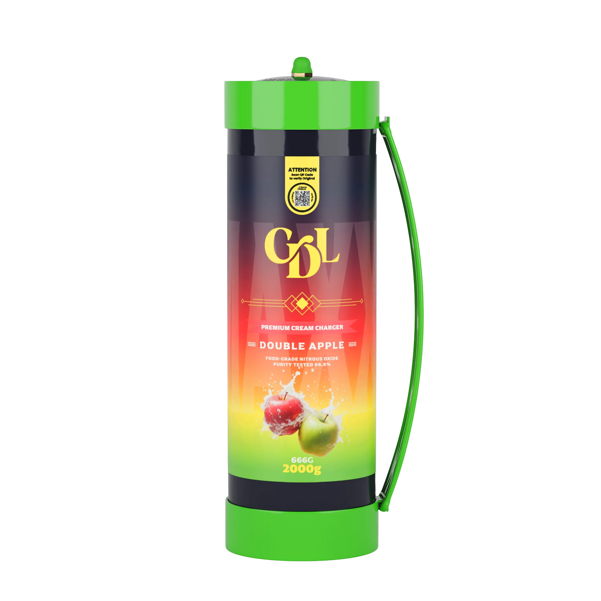 Cream-Deluxe-Maxxi-2000g-N2O-Double-Apple.webp Cream Deluxe Maxxi 2000g N2O Double Apple - Image 1